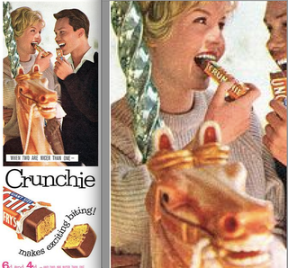 Illustration for article titled The Ridiculously Phallic Crunchie Ads of the 1950s